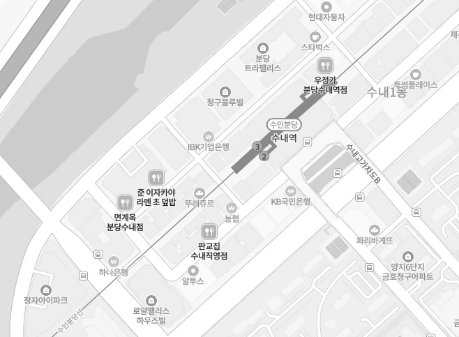 교육자료에 수록된 동탄역 디에트르 퍼스티지 주변 위치도